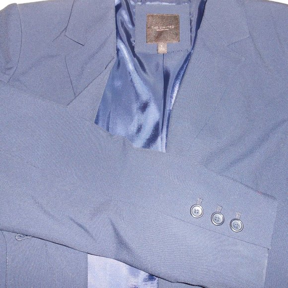 The Limited Collection Size 8 Navy Blazer Suit Jacket Lined Pockets Career - Picture 6 of 6